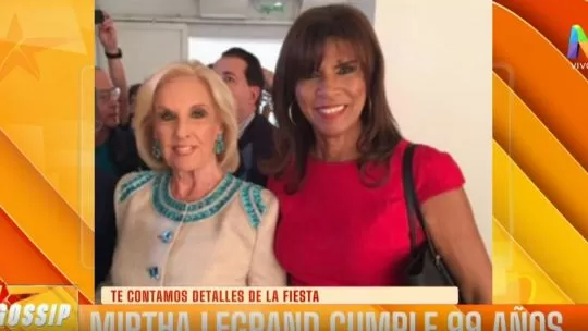 Mirtha cumple 99 años: el saludo de 'Gossip' y el reguero de Anamá Ferreira como modelo de su programa