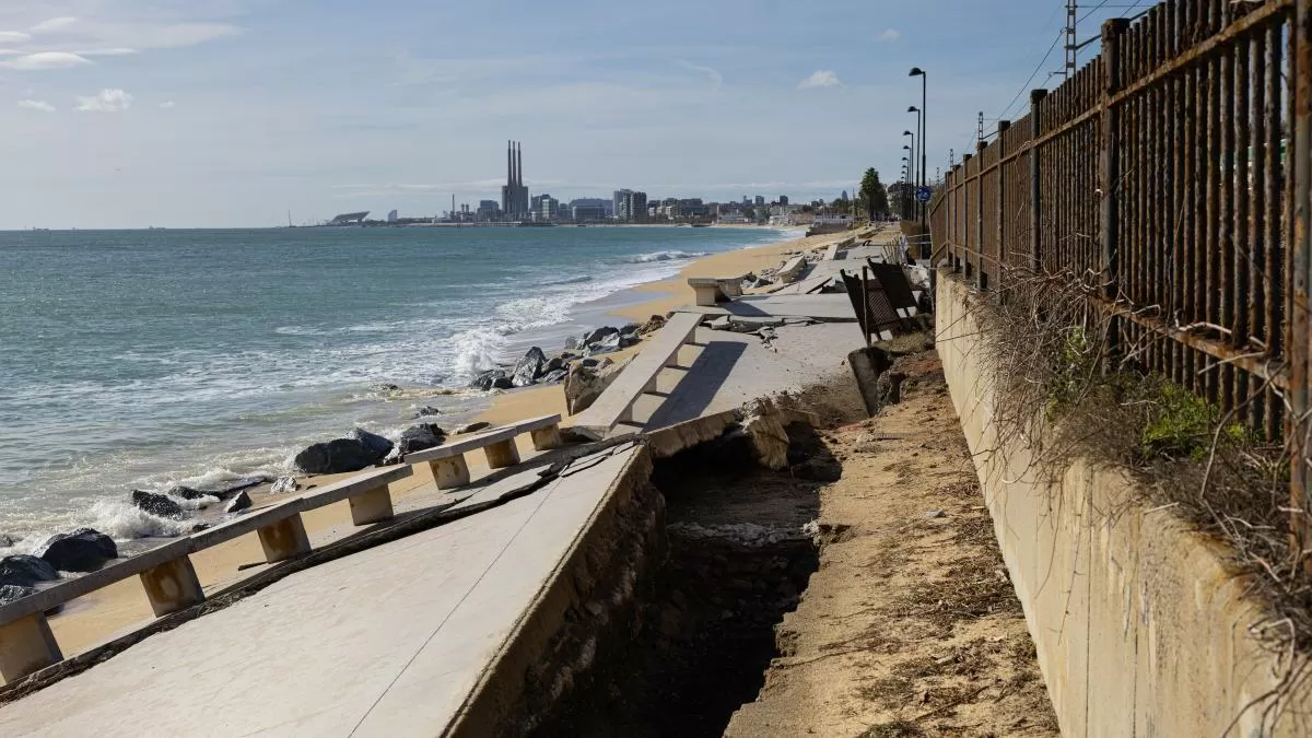 El junta prioriza la protección frente al mar de la línea R1 de Rodalies a corto plazo