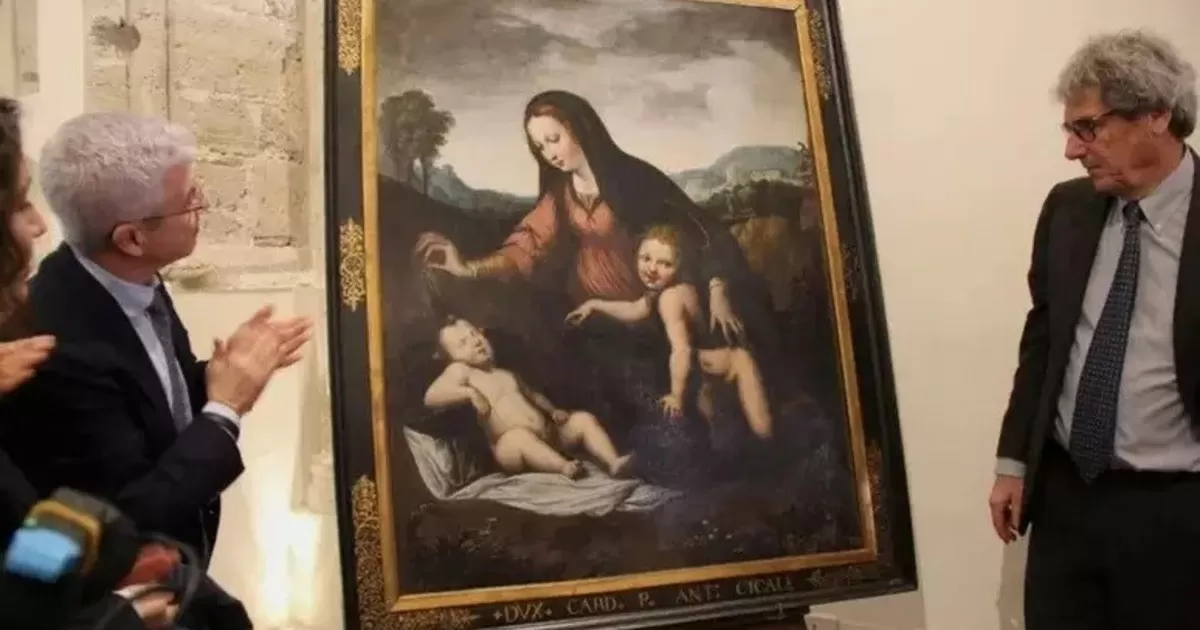 Restauraron en Palermo una de las 15 copias conocidas de la ‘casto del Velo’ pintada por Rafael