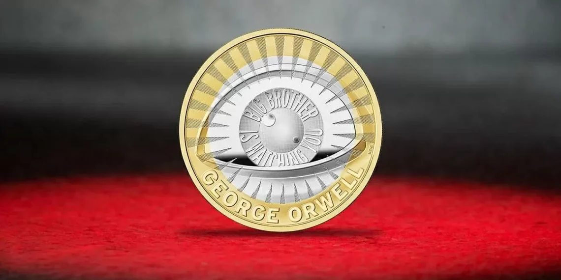 Una nueva moneda de 2 libras conmemora la vida y acto de George Orwell