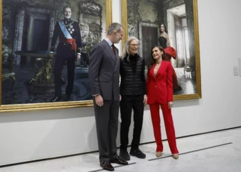 Las fotos de la encuentro de los Reyes a la exposición con los retratos de Annie Leibovitz