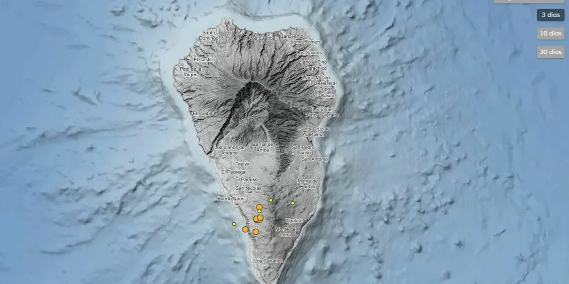 Registrada una lista sísmica de más de una decena de terremotos en La Palma