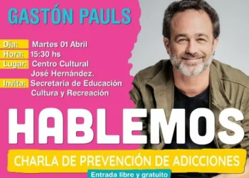 Gastón Pauls brindará la gala de prevención de adicciones “Hablemos” en Rawson