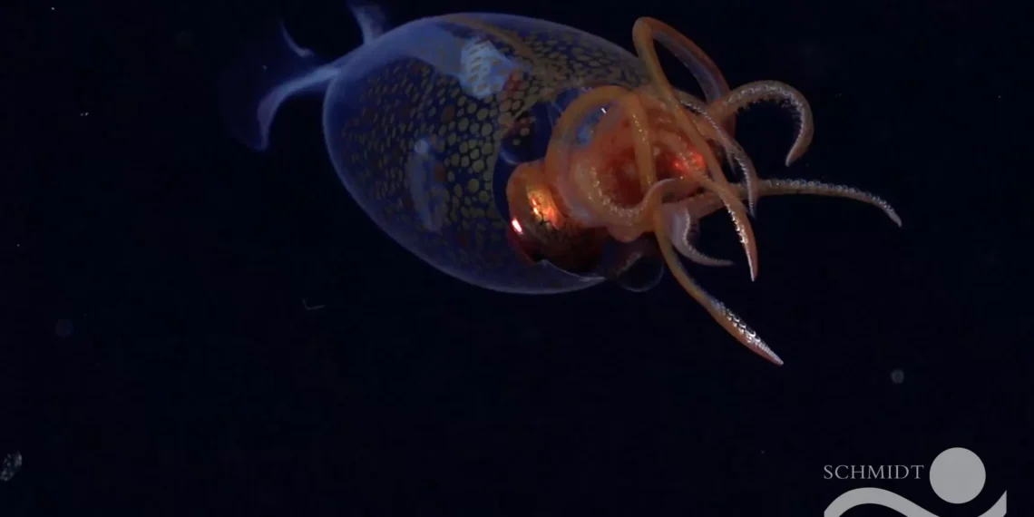 Primeras imágenes en vivo del calamar colosal