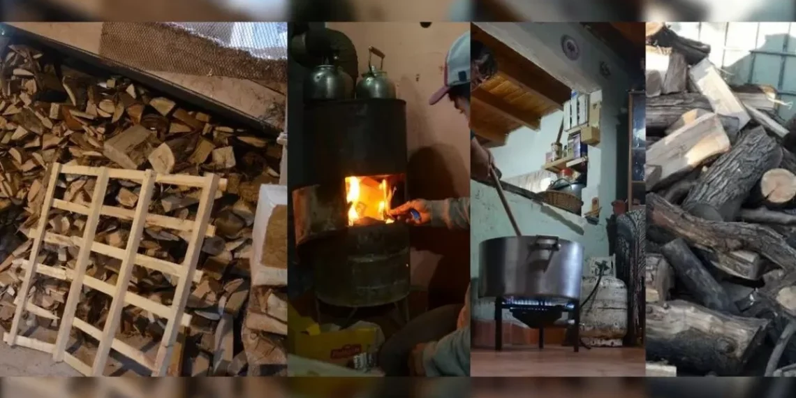Vecinos de la zona de Km 17 enfrentan el invierno con garrafas y leña entretanto esperan el gas