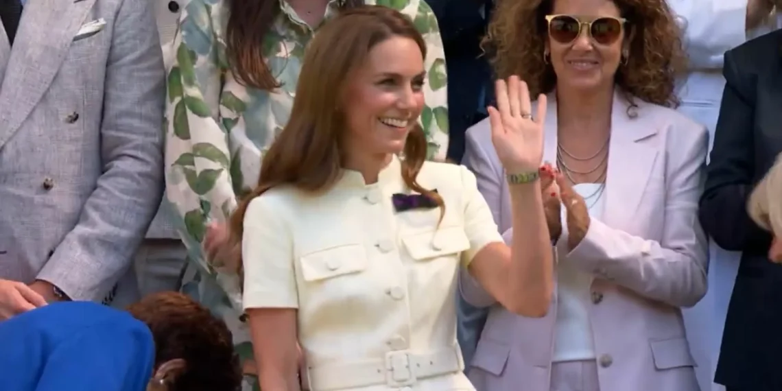 Kate Middleton recibe espina gran ovación en su reaparición en Wimbledon