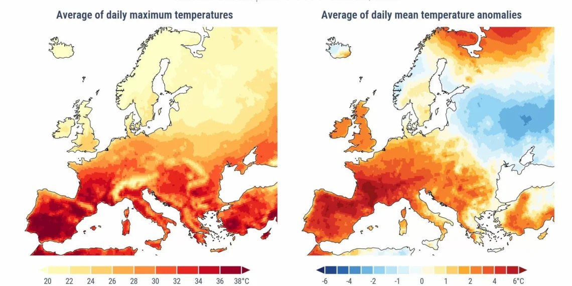 El mes de agosto fue el tercero más caliente a nivel común, según Copérnicus