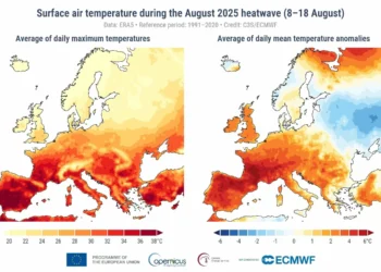 El mes de agosto fue el tercero más caliente a nivel común, según Copérnicus