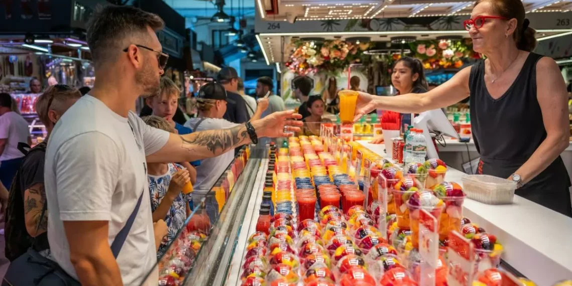 La Boqueria intenta frenar la venta de zumos, paellas y brochetas que baza gustan a los turistas