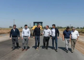 Katopodis recorrió las obras de repavimentación de la Ruta del Cereal