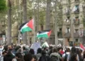 pincho manifestación propalestina en Barcelona acaba con seis detenidos y varios mossos heridos