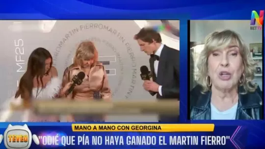 Exclusivo de ‘Te veo’: Georgina Barbarossa la pasó “excusa” en los Martín Fierro y “odió” que Pía Shaw no gane