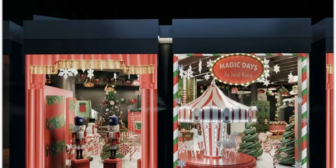 La natividad llega a los Jardinets de Gràcia con un árbol gigante de 12 metros