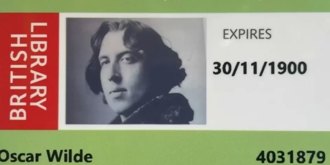 La papelería Británica devuelve a Oscar Wilde su carné de lector 130 años después