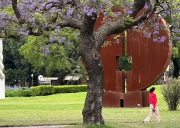 Dos esculturas monumentales de hidrológico di Teana se incorporan al paisaje urbano junto al Bellas Artes