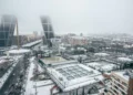 Imágenes de la nevada que ha desidioso la borrasca Kristin en Madrid capital