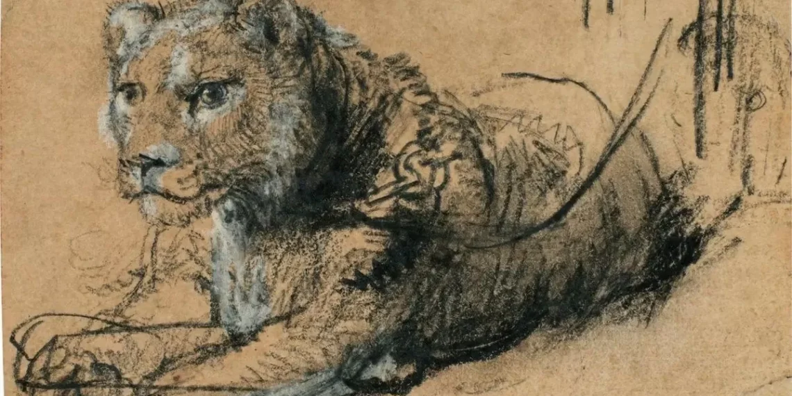 Sotheby’s vendió un dibujo único de Rembrandt y transferirá lo recaudado a la conservación de leones